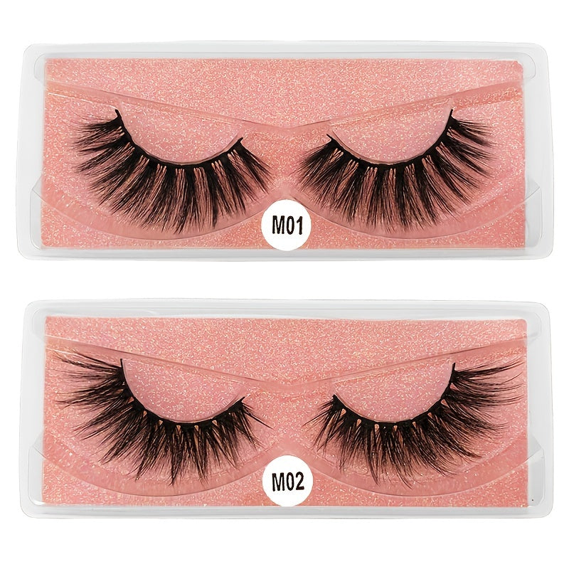 20 Pairs 3D Faux Mink Lashes - Fluffy, Soft, & Reusable with Stylish Storage Box, Ideal Valentine’s & Birthday Gift