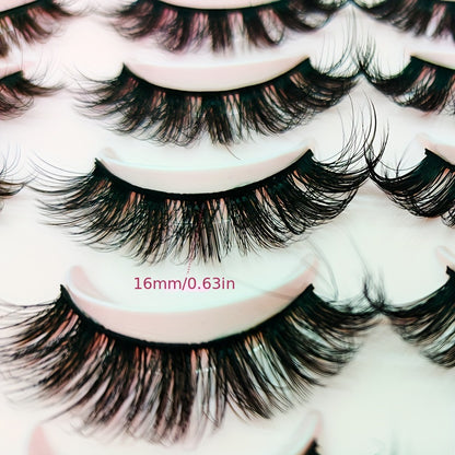 Luxury Handmade 3D Faux Mink Lashes: From Cat Eye to Natural Volume, Multi-Length Options for Daily Glamour (10/20 Pairs)