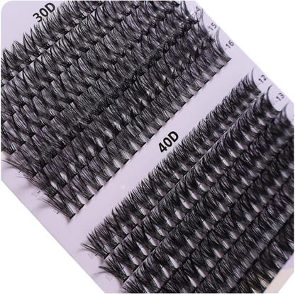 100pcs 12 Rows Large Capacity Cluster Eyelashes–240 Strands,Naturally Dense Grafting Lashes