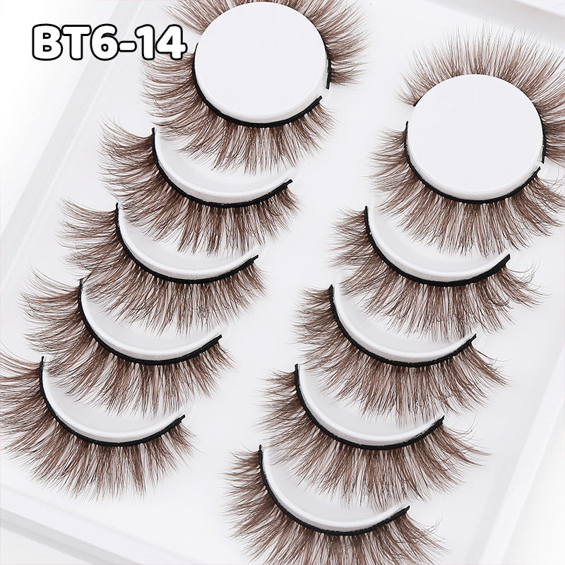 Classic Volume Eyelashes 100pcs 6 Pairs of Premium Short False Eyelashes for Lifting Eyes, Offering Thick and Authentically Natural Lashes