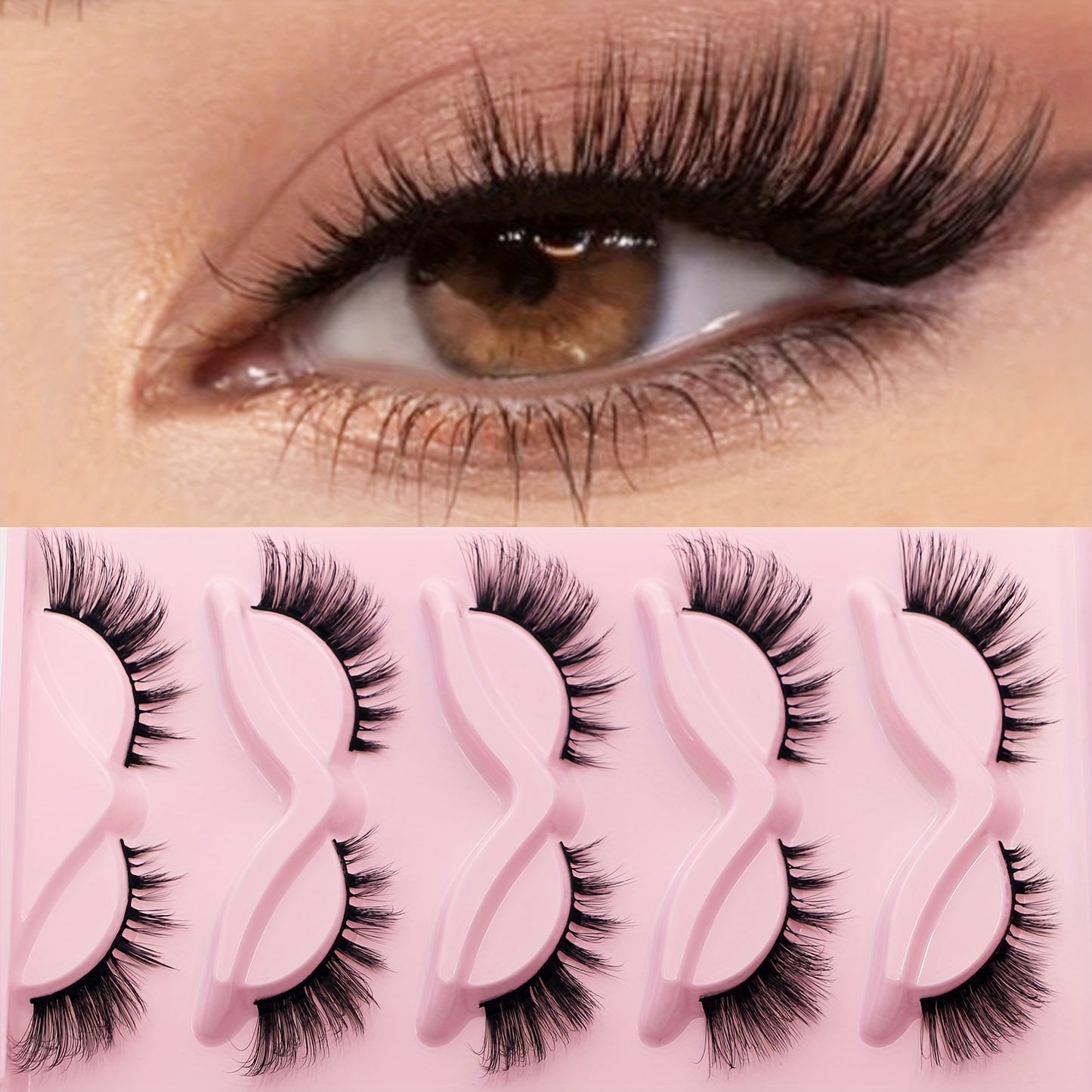 3D Fluffy Fox Eye False Eyelashes - Natural Look, Faux Mink, Cat Eye, Lightweight, Reusable, Dramatic Volumel Occasions