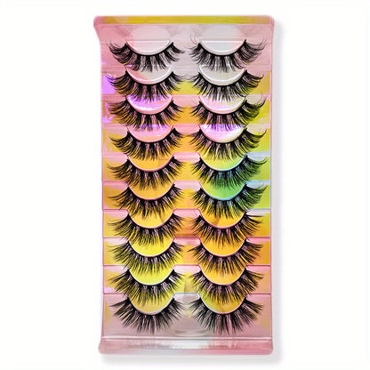 Luxury Handmade 3D Faux Mink Lashes: From Cat Eye to Natural Volume, Multi-Length Options for Daily Glamour (10/20 Pairs)