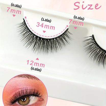 10 Pairs Luxurious Fluffy Faux Mink False Eyelashes - Natural Cross Style, Thick Volume for a Dramatic Look - Soft, Lightweight & Reusable, Cruelty-Free