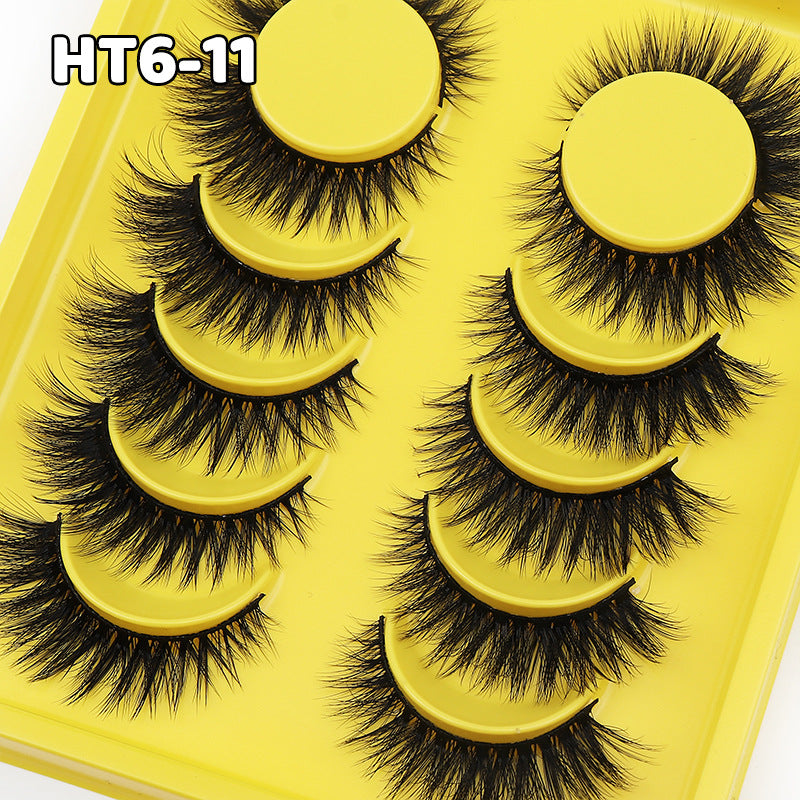 Classic Volume Eyelashes 100pcs 6 Pairs of Premium Short False Eyelashes for Lifting Eyes, Offering Thick and Authentically Natural Lashes