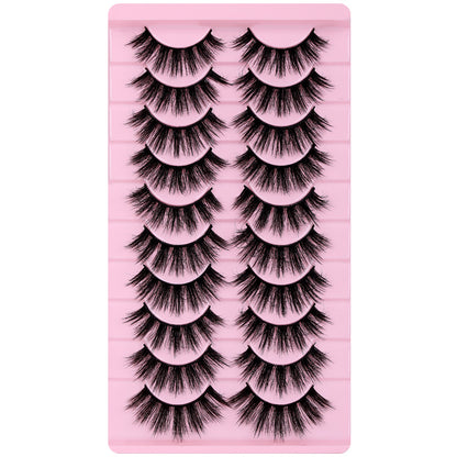 Faux Mink Lashes, Messy Cross-Border Design, Voluminous & Realistic European & American Style