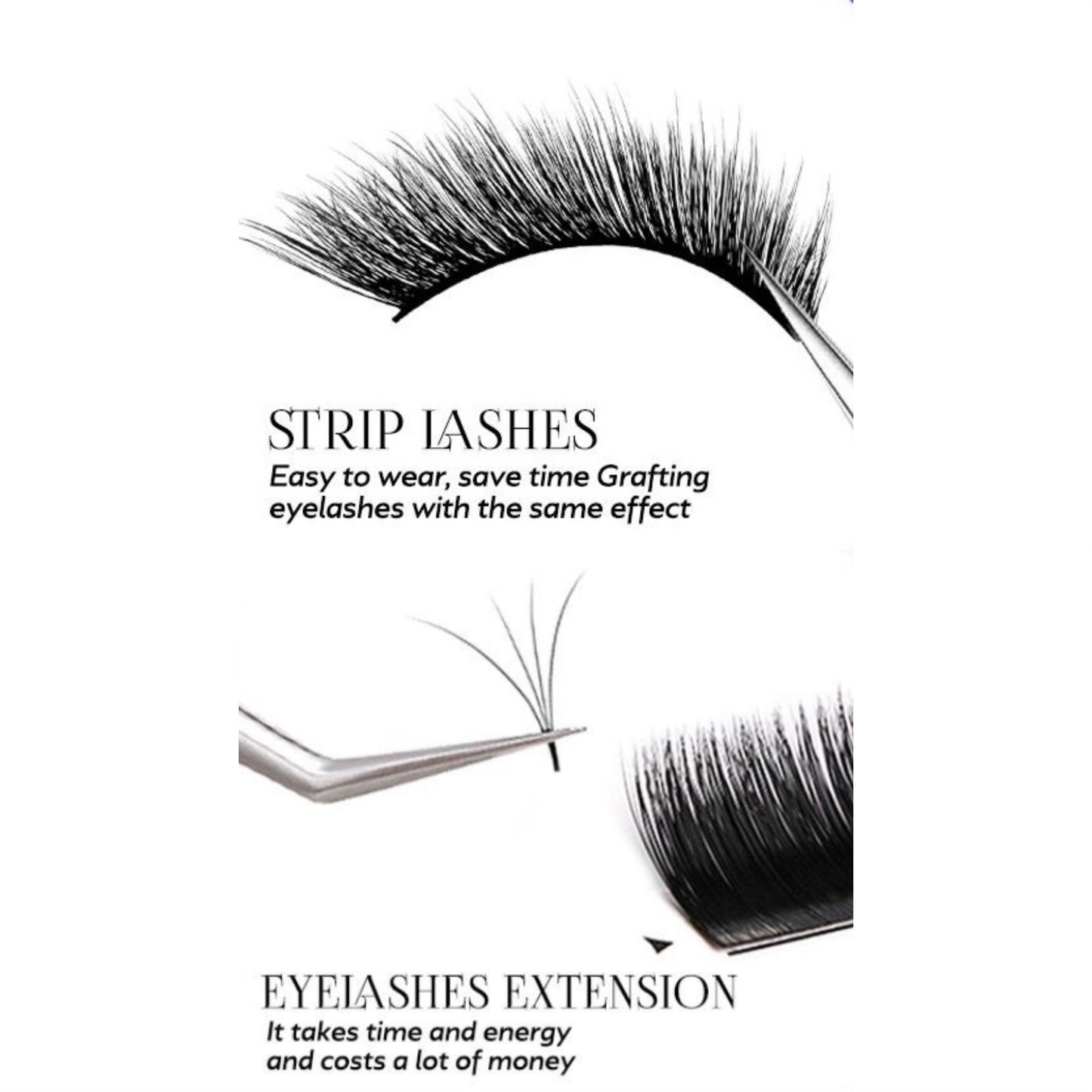 100pcs Fox Eye Mink Fake Eyelashes - Slanted Lengthening Extensions for Dramatic Halloween Makeup