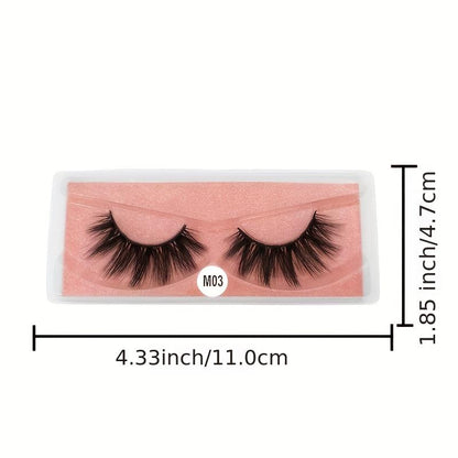 20 Pairs 3D Faux Mink Lashes - Fluffy, Soft, & Reusable with Stylish Storage Box, Ideal Valentine’s & Birthday Gift