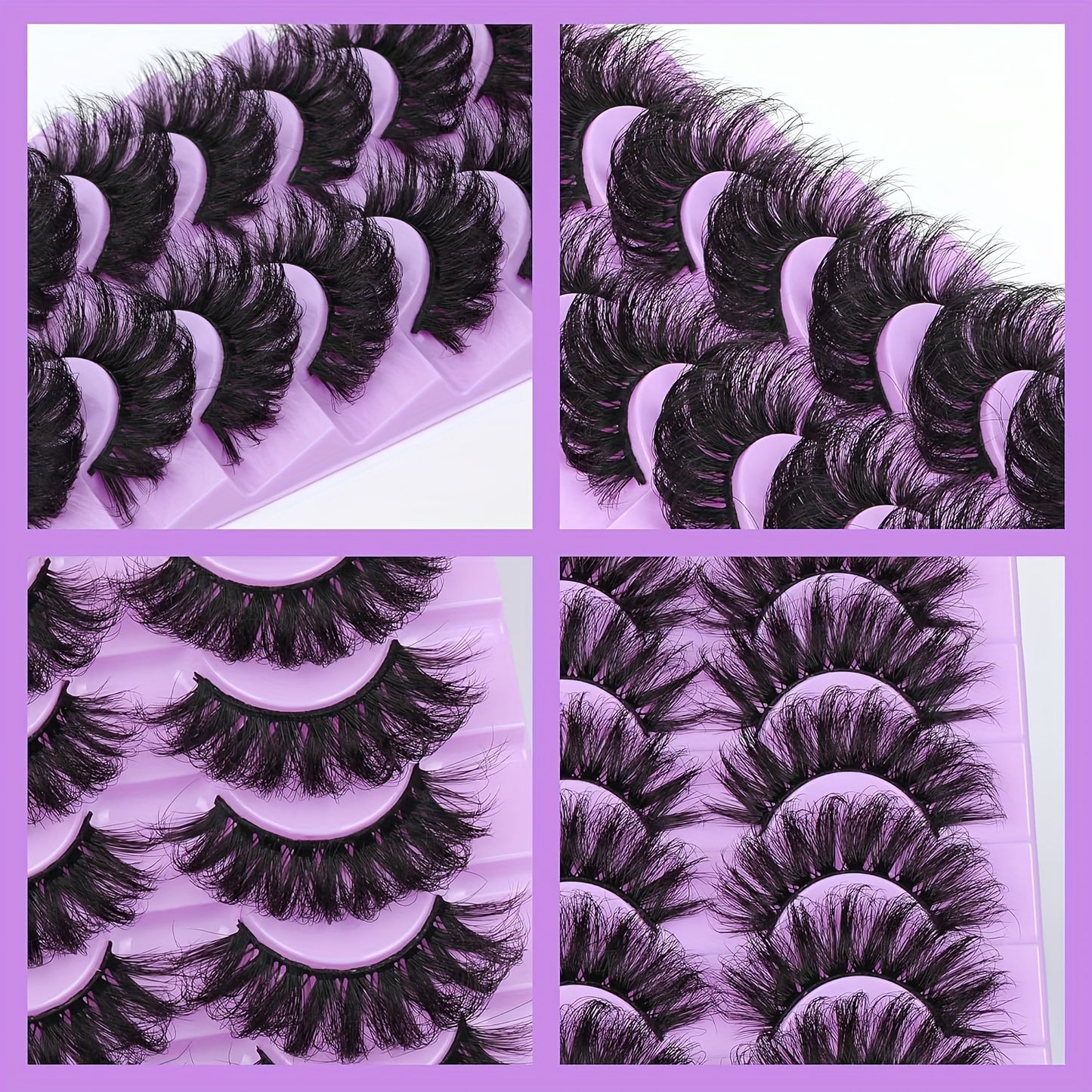 Classic Volume Eyelashes 9 Pairs of Luxurious Furry False Mink Lashes – 8D Dramatic Volume, 20mm Cat-Eye Style, Reusable & Fluffy