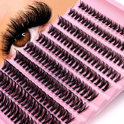 200 Pieces of 0.05mm Thickness 3D Russian Volume D Curl False Eyelash Extensions - Mixed Length (8-16mm), Beginner Friendly, Reusable, and Long-Lasting.