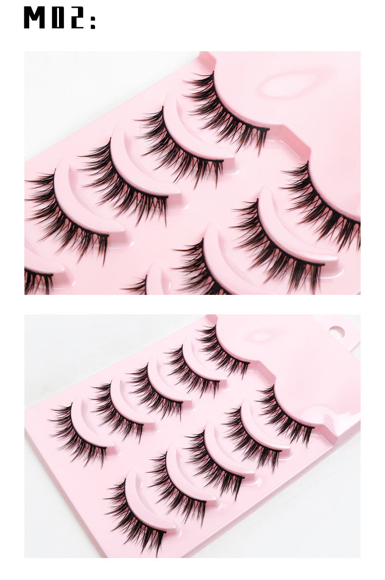 wholesale 100pcs Barbie Comic-inspired Little Devil False Eyelashes with Natural Cotton Thread Stems, Fairy Lashes in Natural &amp; Thick Styles