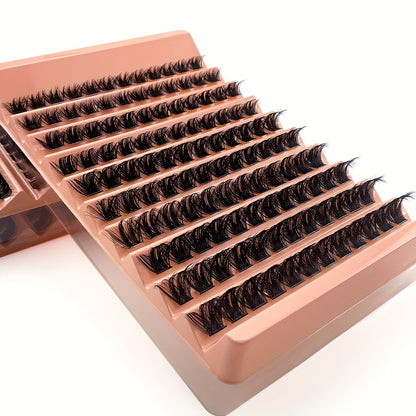 CURSAVELA Individual DIY lashes 10 Rows 120 Lash Clusters - Natural, Soft Feathered Effect, Lightweight Sable Fiber in 8-16mm,C/D Curl for DIY Eyelash Extensions