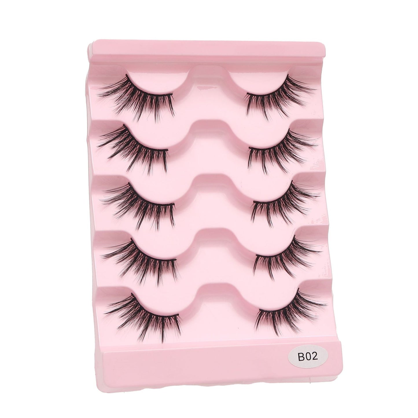 100pcs Wholesale Cat Eye Style One-piece Long Black Stem Half False Eyelashes