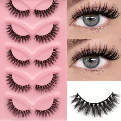 3D Fluffy Natural Look False Eyelashes for Manga & Anime, Reusable, Perfect for Daily & Cosplay Looks