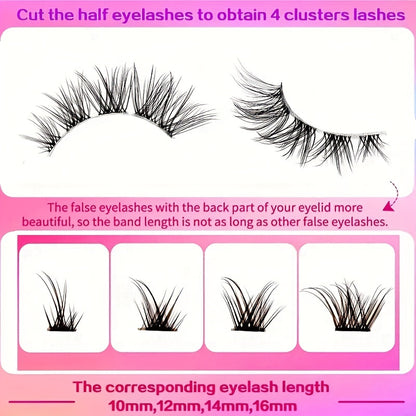 5 Pairs Cat Eye Natural False Eyelashes, End Elongated Anime Makeup False Eyelashes for Beginners & Makeup Artists, Perfect for Comic Eye Look