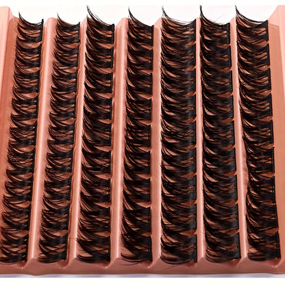 Individual DIY lashes  7 Rows Lash Clusters DIY Eyelash Extensions – Natural Curl, Long Individual Lashes, Mixed Tray Clusters, Volume & Wispy Lashes for DIY At-Home Extensions.