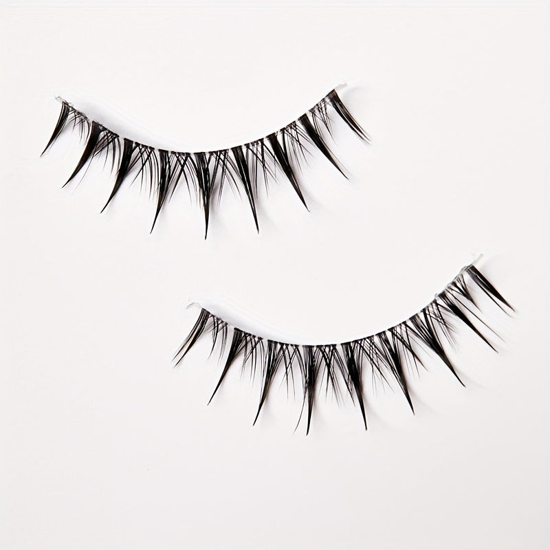 CURSAVELA D Curl 5 Pairs Natural Criss-Cross Lashes - Invisible Band for Wispy Look