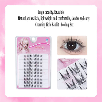 100pcs Wholesale Bestseller! Glue-free Self-adhesive False Eyelashes - Charming Little Rabbit, a Must-have for Beginners and Lazy People, Unlock the Natural, Pure and Innocent Look Effortlessly!