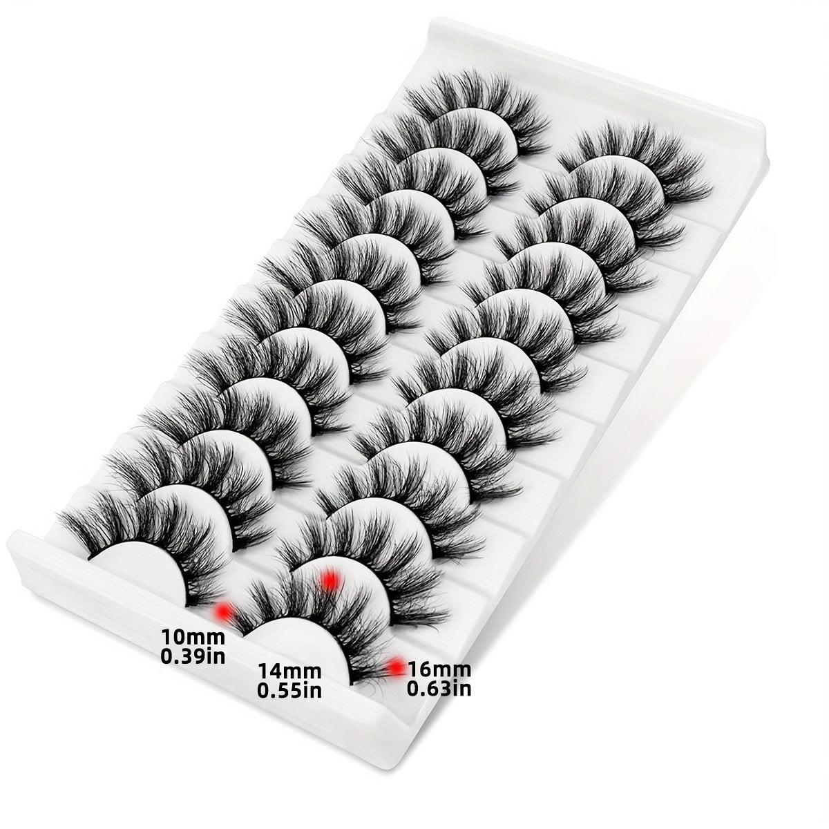 Classic Volume Eyelashes 10 Pairs of Luxurious 6D Faux Mink Lashes - Natural, Fluffy, Dramatic False Eyelashes for Makeup - Reusable, Lightweight, Comfortable Eyelash Extensions for Everyday Wear