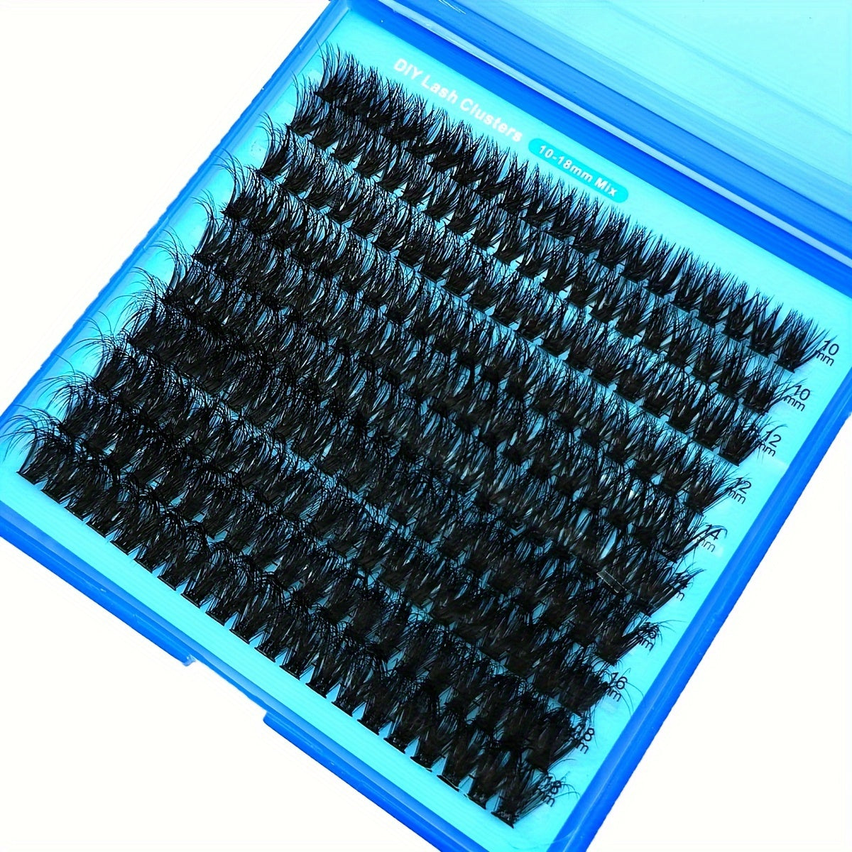 Luxe Faux Mink Eyelashes - D Curl, Thick & Fluffy Cluster Extensions, 10-16mm, DIY Individual Lashes for Beginners, Reusable