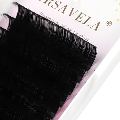 CURSAVELA Classic Volume Eyelashes 100pcs All Sizes 6-20mm Eyelashes Silk Long/Short/Lower Lashes