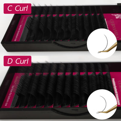 100 Pcs  CURSAVELA  Classic Volume Lashes, Fluffy Ultra Soft Eyelash Extensions