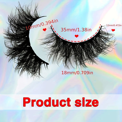 Classic Volume Eyelashes 4 Pairs of 18mm False Eyelashes – Fluffy Volume, Dramatic Faux Mink Strip Lashes