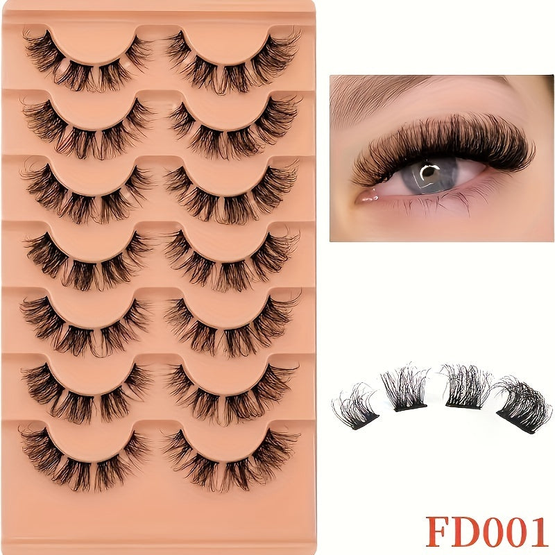 Classic Volume Eyelashes Natural clustered eyelashes, D curly eyelash extensions, fake eyelashes, DIY eyelash extensions.