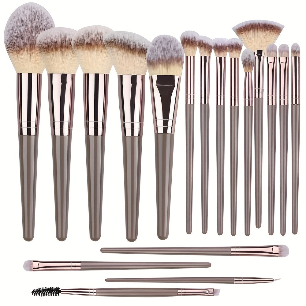 10pcs-20pcs Professional Makeup Brushes Set with Bag - Foundation, Eyelash, Eyebrow, Eyeshadow Cosmetic Makeup Tool Kit - Perfect for Christmas, Halloween, Thanksgiving Gifts