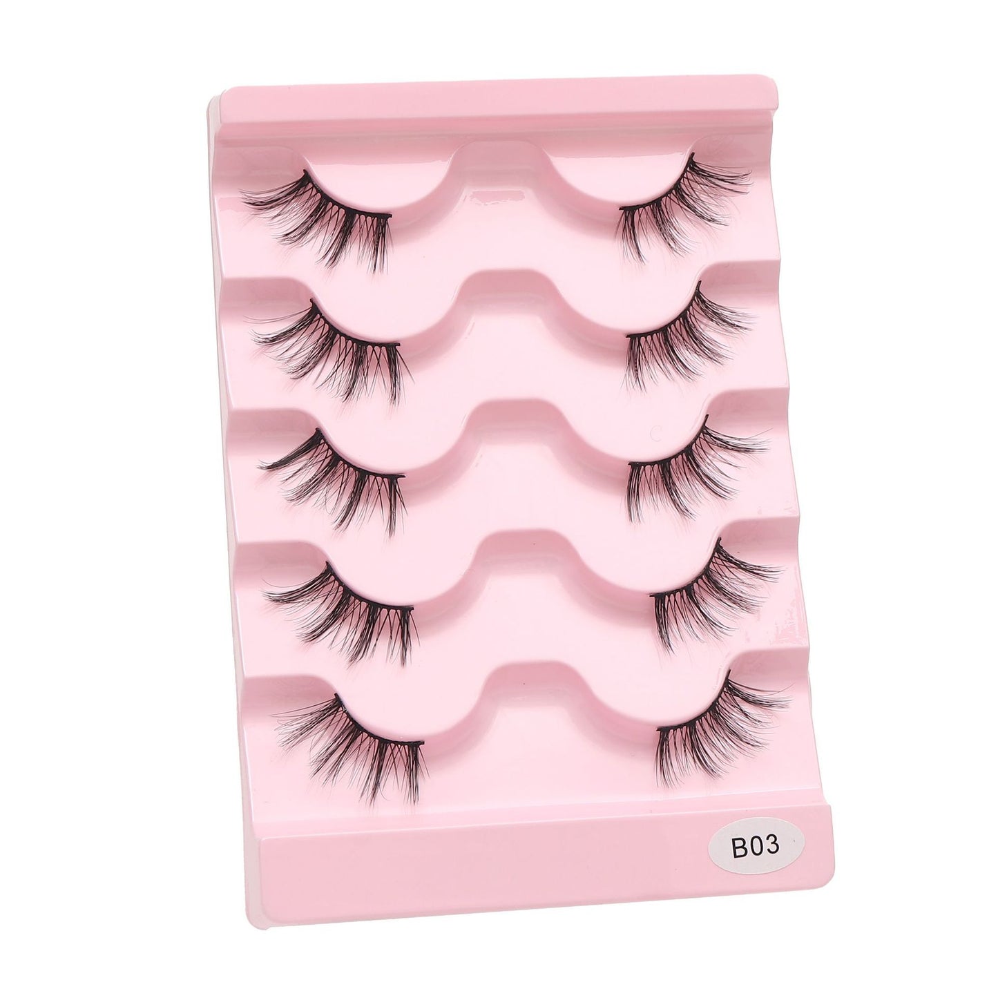 100pcs Wholesale Cat Eye Style One-piece Long Black Stem Half False Eyelashes