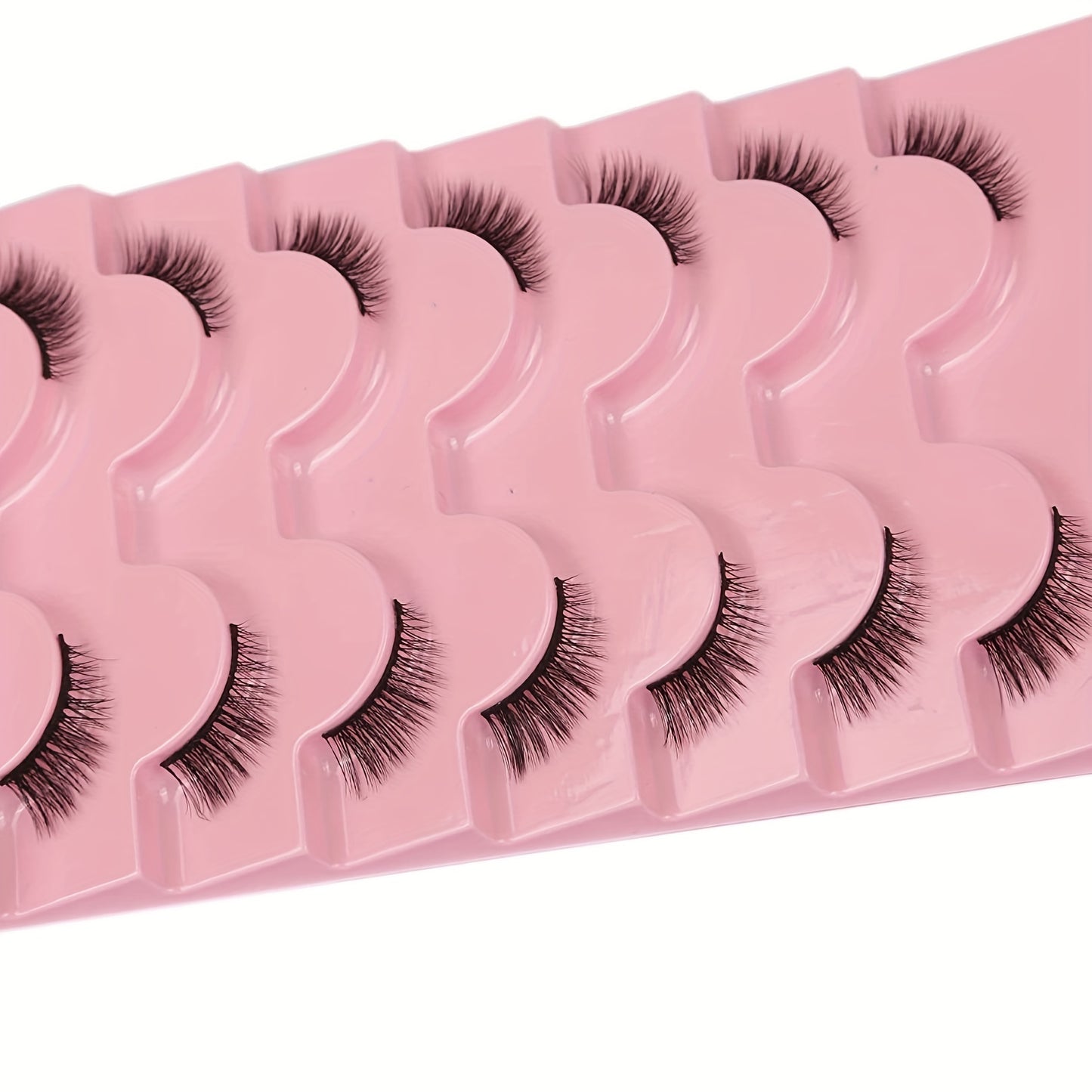 CURSAVELA 7/10/14 Pairs Natural Fluffy Faux Mink Lashes - Cat Eye Cluster Wispy Long and Short False Eyelashes for a Bold and Beautiful Look