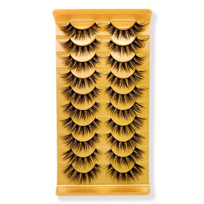 Luxury Handmade 3D Faux Mink Lashes: From Cat Eye to Natural Volume, Multi-Length Options for Daily Glamour (10/20 Pairs)