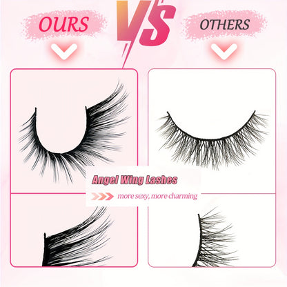 100PCS 5 Pairs of Luxurious Faux Mink False Eyelashes - Natural Look, Winged Design, Slender and Fluffy, Cat Eye and Fox Style - Lightweight, Reusable, and Easy to Apply.