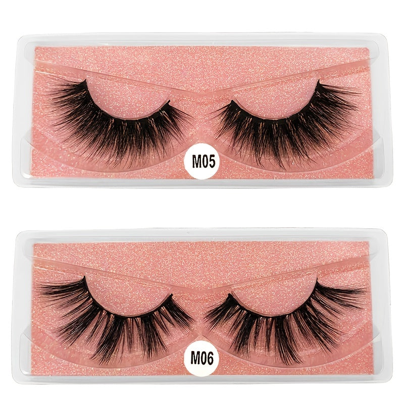 20 Pairs 3D Faux Mink Lashes - Fluffy, Soft, & Reusable with Stylish Storage Box, Ideal Valentine’s & Birthday Gift