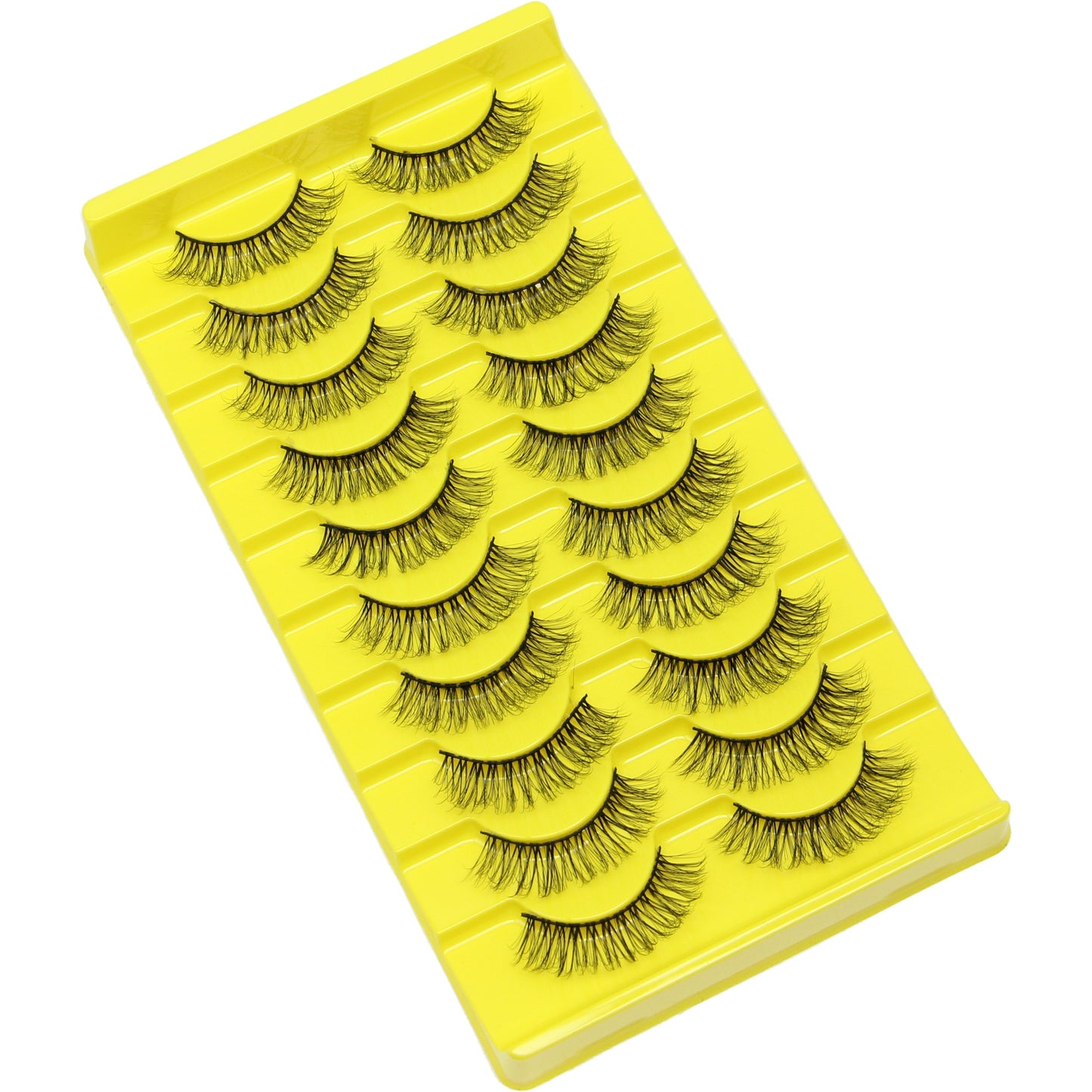 3/10 Pairs Half Eyelashes - 3D Natural Full Cat Eye Faux Lashes, False Eyelash Extensions for Stunning Eye Makeup