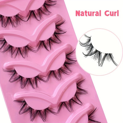 Classic Volume Eyelashes 100pcs 10 Pairs Natural Look False Eyelashes  Soft & Flexible, Reusable, Various Styles for All Eye Shapes