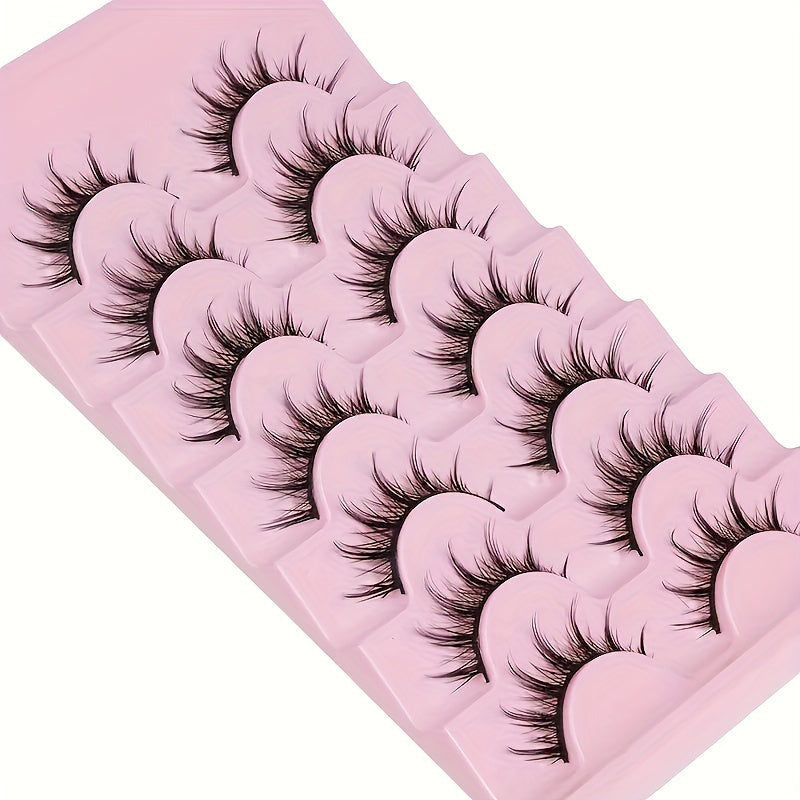 3D Volume Wispy Fluffy Manga Lashes - Natural Look Anime & Cosplay Eyelashes, Korean & Japanese Style Individual Clusters.