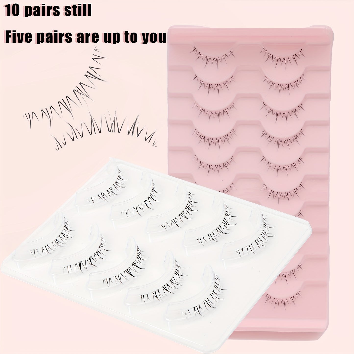 Lower Eyelashes Bottom Eyelashes Handmade Soft False Eyelashes, Natural Lower Eyelashes Comic Style Transparent Reusable