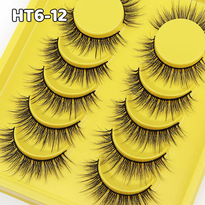 Classic Volume Eyelashes 100pcs 6 Pairs of Premium Short False Eyelashes for Lifting Eyes, Offering Thick and Authentically Natural Lashes