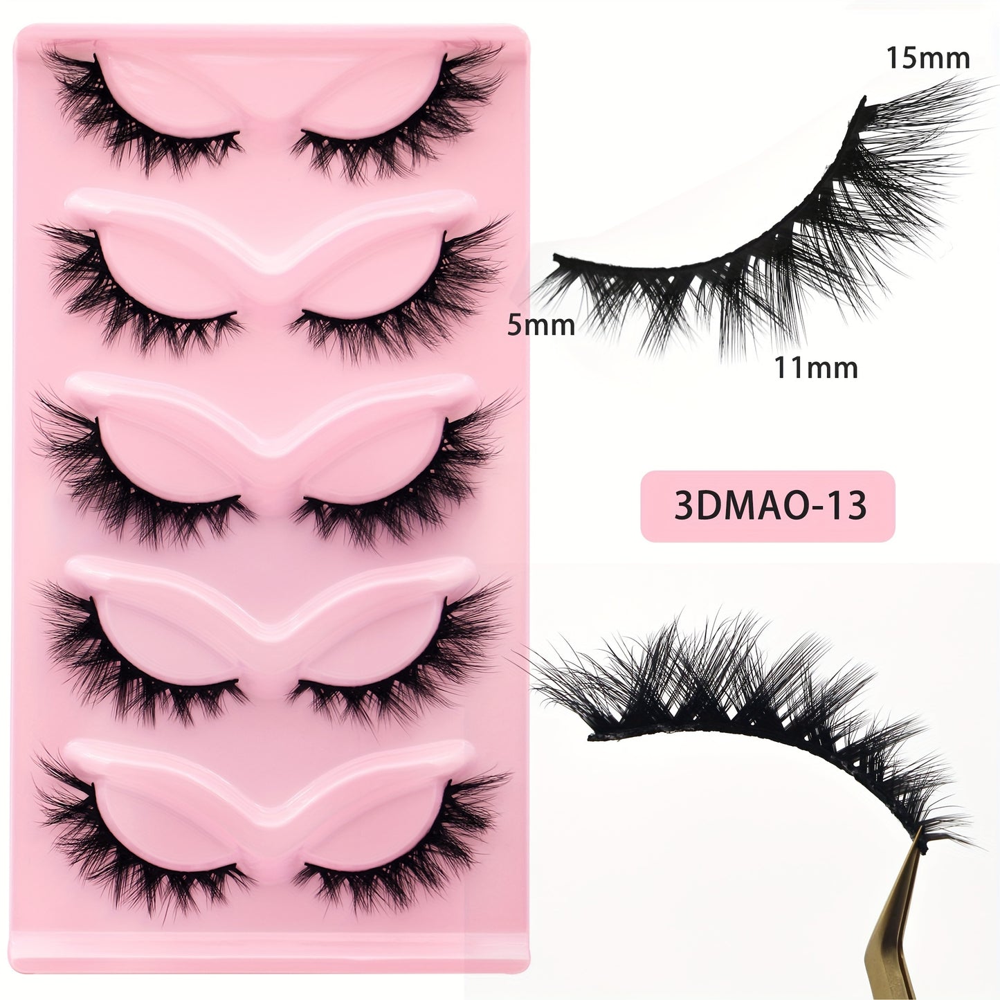 3D Fluffy Fox Eye False Eyelashes - Natural Look, Faux Mink, Cat Eye, Lightweight, Reusable, Dramatic Volumel Occasions