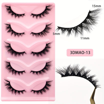 3D Fluffy Fox Eye False Eyelashes - Natural Look, Faux Mink, Cat Eye, Lightweight, Reusable, Dramatic Volumel Occasions