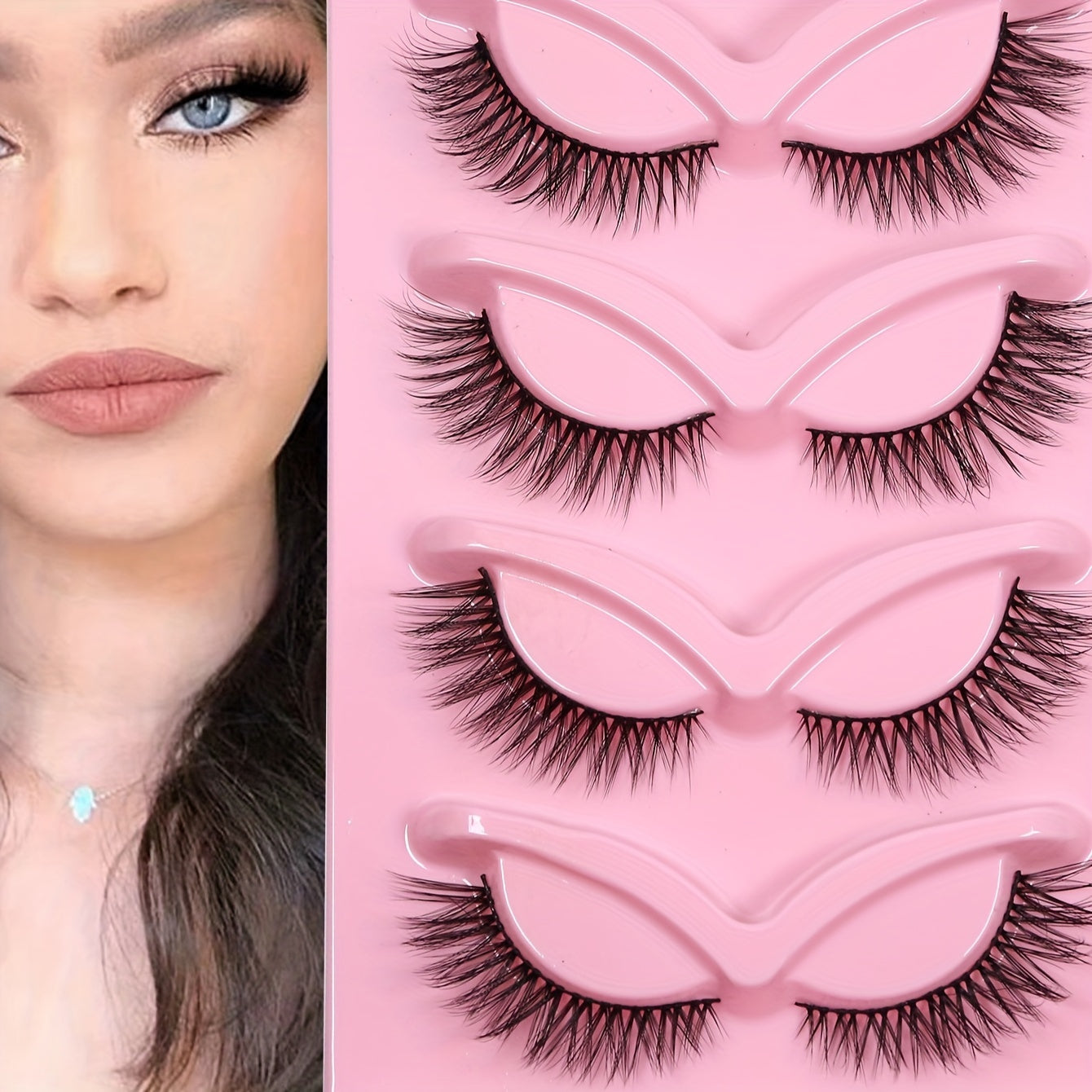 CURSAVELA C Curl 5 Pairs Handmade 3D Faux Mink Lashes - Fluffy, Soft, and Natural Look for Halloween