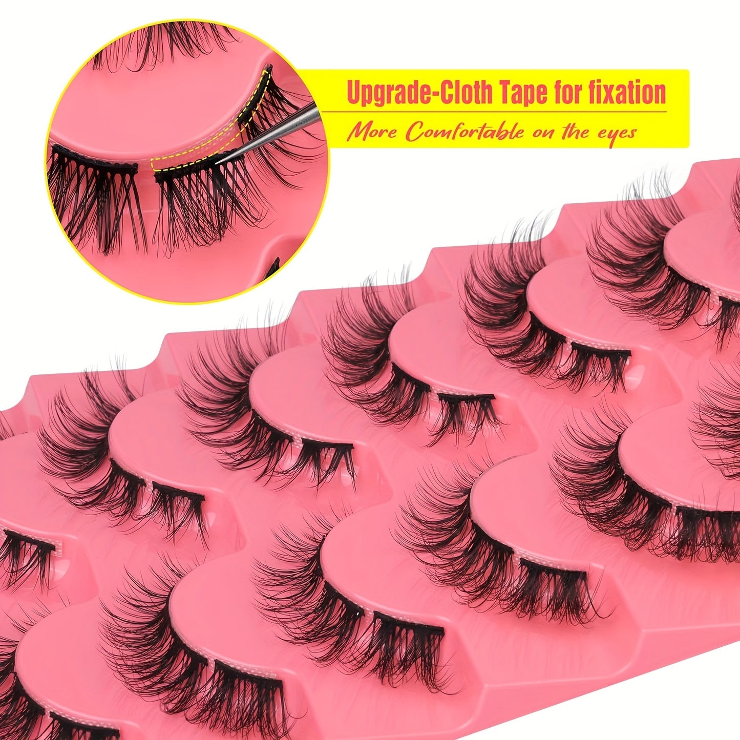 Lush 3D Faux Mink Lashes Kit: Waterproof, Lightweight, Multi-Length DIY for Natural to Glam Looks (8 Pairs)