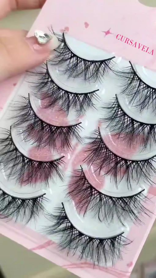 5D Wide-angle Messy Asian Style, Light European-mixed Blood Feeling, Dense Barbie Comic False Eyelashes, Extremely Beautiful in Photos
