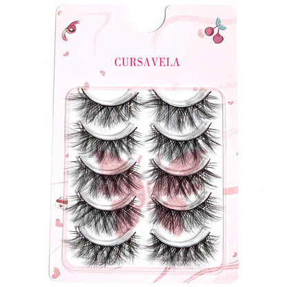 5D Wide-angle Messy Asian Style, Light European-mixed Blood Feeling, Dense Barbie Comic False Eyelashes, Extremely Beautiful in Photos