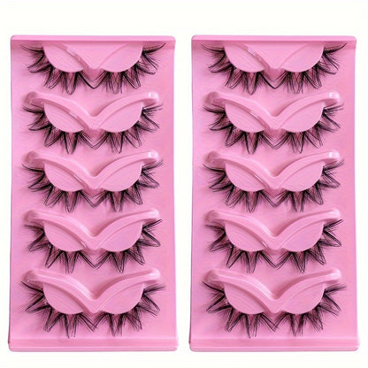 Classic Volume Eyelashes 100pcs 10 Pairs Natural Look False Eyelashes  Soft & Flexible, Reusable, Various Styles for All Eye Shapes