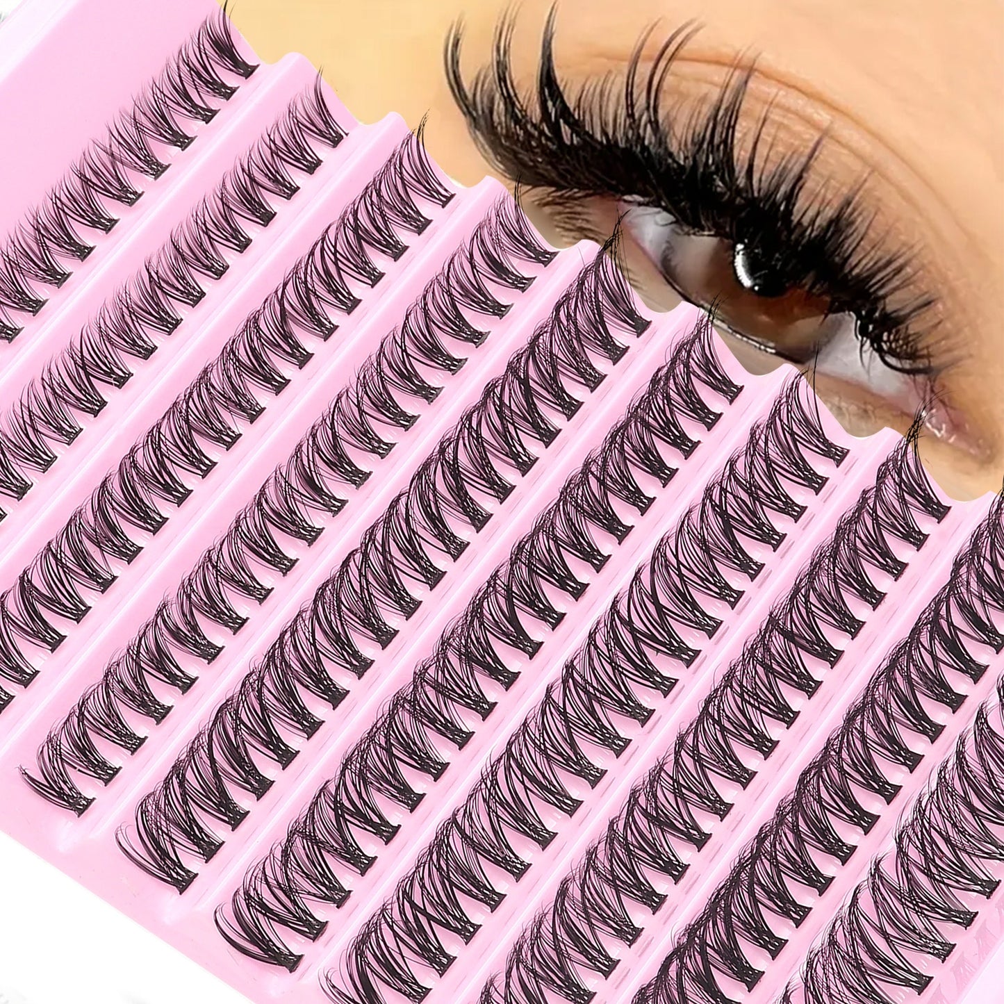 200 Pieces of 0.05mm Thickness 3D Russian Volume D Curl False Eyelash Extensions - Mixed Length (8-16mm), Beginner Friendly, Reusable, and Long-Lasting.