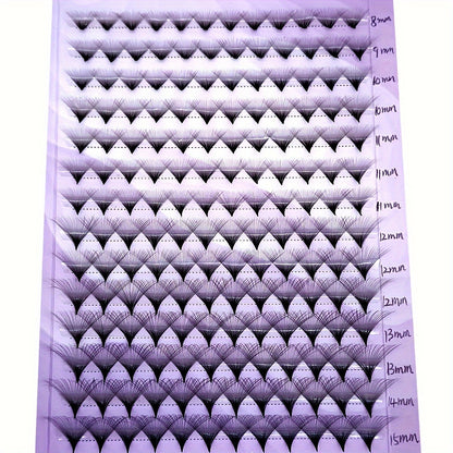 168pcs Premade Big-Fans Eyelash Extensions - 0.05mm, C/D/DD Curl, 8-15mm Length, Pointed Base, Handmade, Easy to Apply, Long-Lasting.