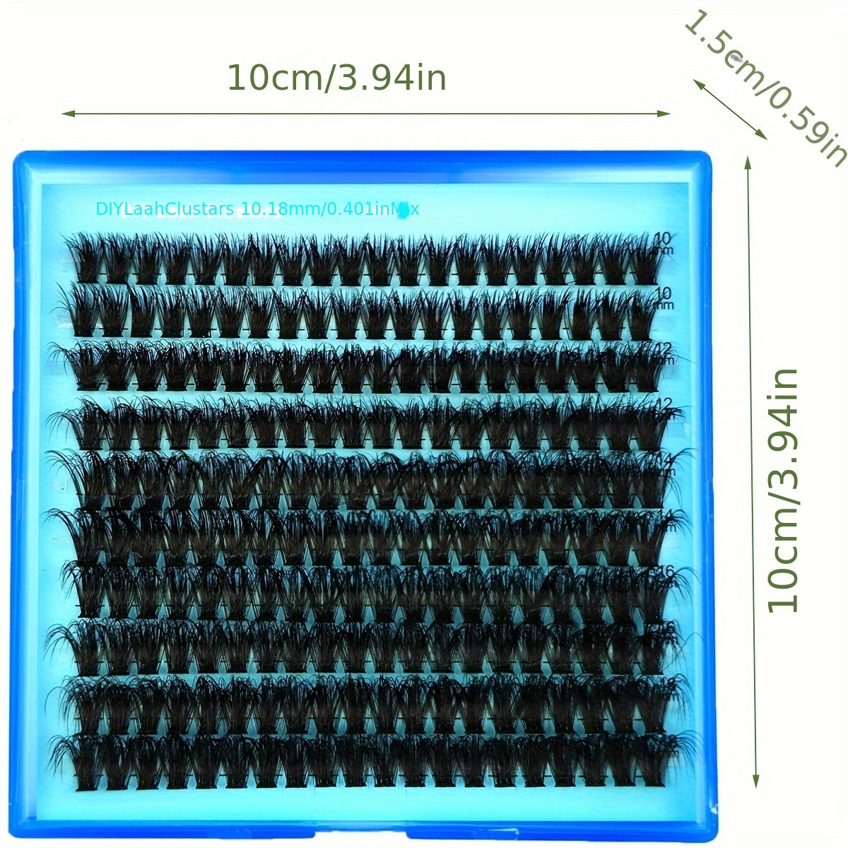 Luxe Faux Mink Eyelashes - D Curl, Thick & Fluffy Cluster Extensions, 10-16mm, DIY Individual Lashes for Beginners, Reusable