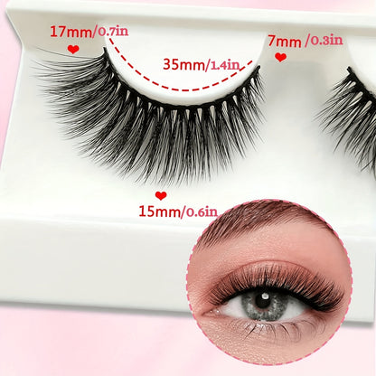 5 Pairs Cat Eye Lashes, Fluffy Cluster Faux Mink False Eyelashes, Natural Curling Slender Lashes