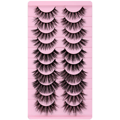 Faux Mink Lashes, Messy Cross-Border Design, Voluminous & Realistic European & American Style